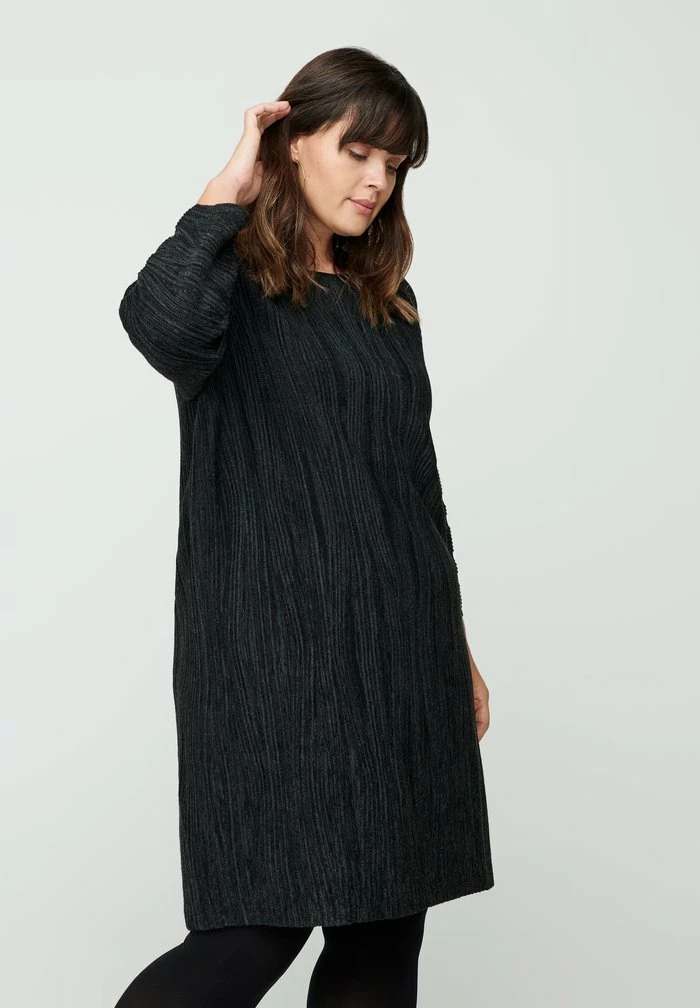 Zizzi Robe Pull - Dark Grey 1 Zizzi Robe Pull - Dark Grey
