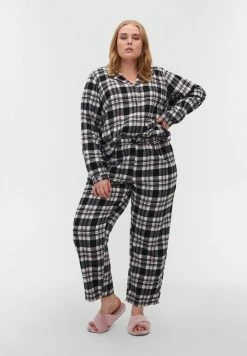 Zizzi OBERTEIL - Haut De Pyjama - Black/rose Smoke