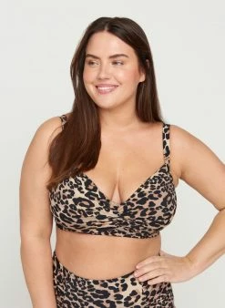 Zizzi Haut De Bikini - Brown