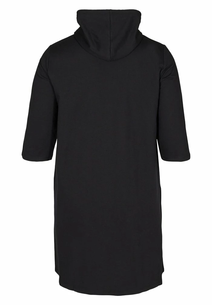 Zizzi WITH 3/4 LENGTH SLEEVES AND A HOOD - Robe De Jour - Black 8 Zizzi WITH 3/4 LENGTH SLEEVES AND A HOOD - Robe De Jour - Black – Image 8