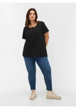 Zizzi T-shirt Basique - Black