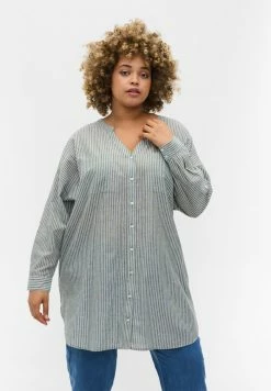 Zizzi Blouse - Cilantro Stripe