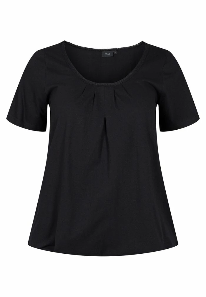 Zizzi SHORT SLEEVED - Blouse - Black 2 Zizzi SHORT SLEEVED - Blouse - Black – Image 2