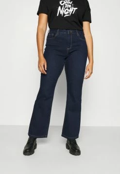 Zizzi JALBA ELLEN - Jean Bootcut - Dark Blue Denim