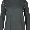 Zizzi DEKORATIVE PERLEN - T-shirt à Manches Longues - Dark Grey Melange -France Zizzi Soldes 2022 e0c9fbbb7b2543528b5d4ab62538eda6