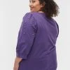 Zizzi BALLONÄRMELN UND PERLEN - Blouse - Purple -France Zizzi Soldes 2022 e1affdc1c1454d40b74c2afd506d6e61