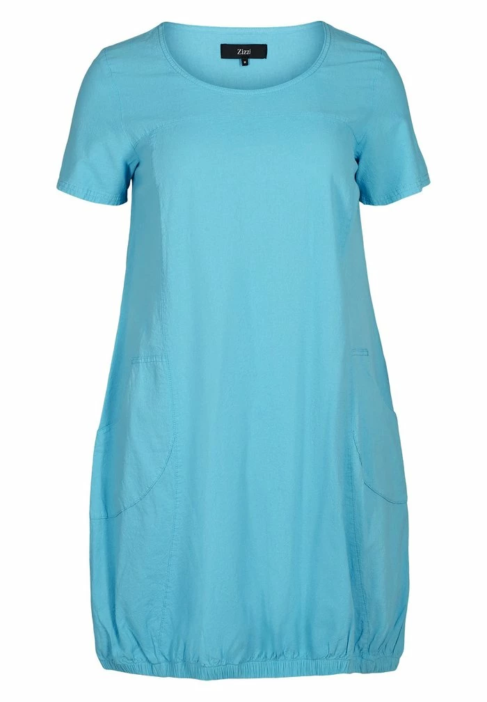 Zizzi Robe De Jour - Turquoise 4 Zizzi Robe De Jour - Turquoise – Image 4