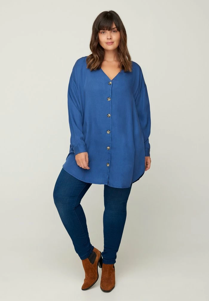Zizzi Blouse - Blue 1 Zizzi Blouse - Blue