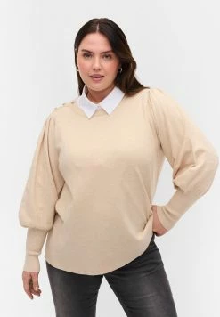Zizzi MIT DEKORATIVEN - Pullover - Birch Mel