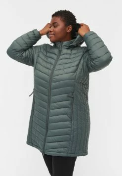 Zizzi GESTEPPTE MIT ABNEHMBARER KAPUZE UND TASCHEN - Veste D'hiver - Urban Chic