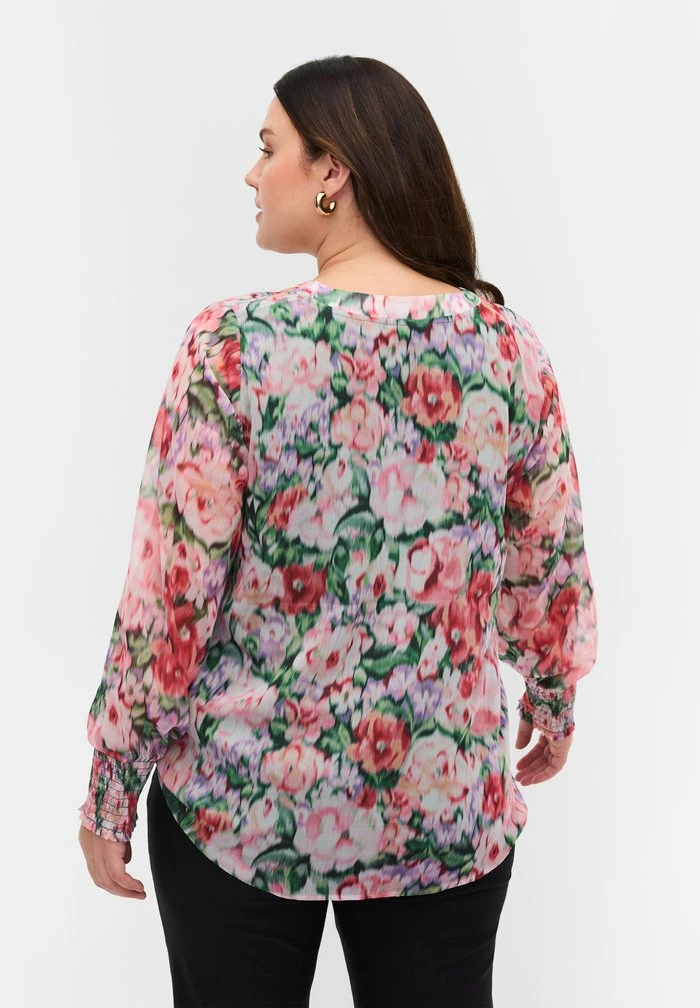 Zizzi SMOCK - Blouse - Flower Aop 3 Zizzi SMOCK - Blouse - Flower Aop – Image 3