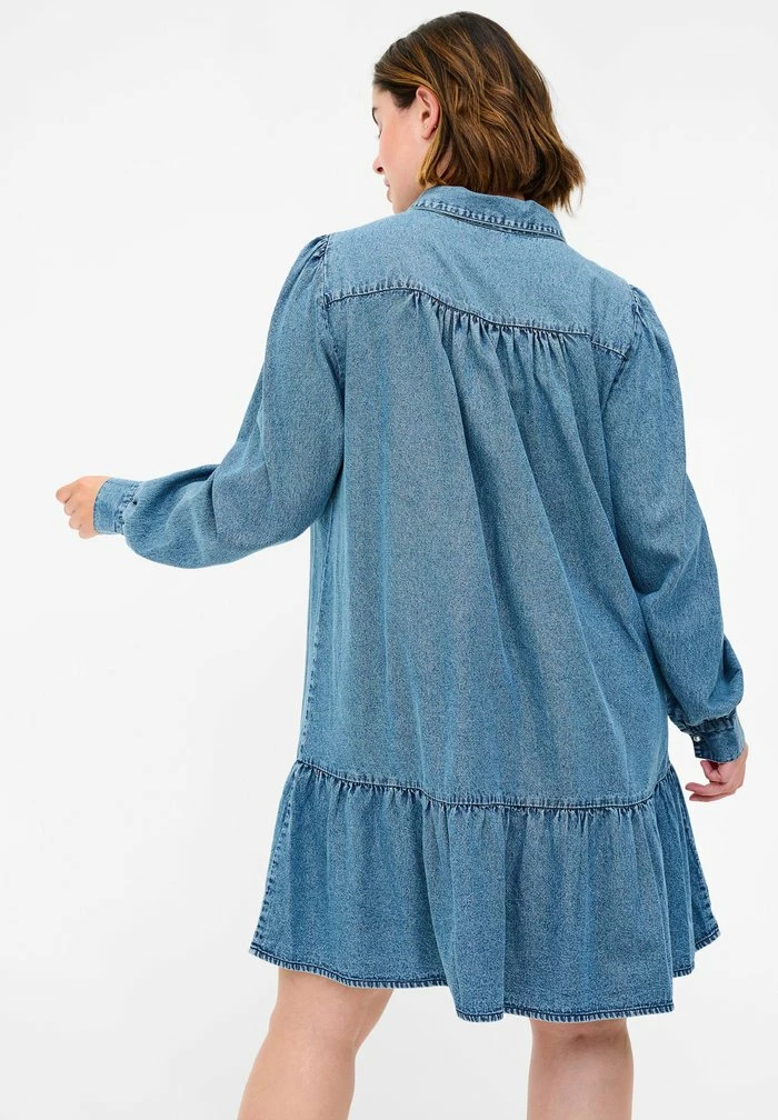 Zizzi Robe En Jean - Blue Denim 3 Zizzi Robe En Jean - Blue Denim – Image 3