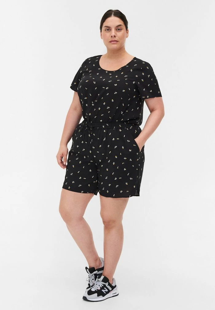 Zizzi KORTE ÆRMER - T-shirt Imprimé - Black Aop 2 Zizzi KORTE ÆRMER - T-shirt Imprimé - Black Aop – Image 2