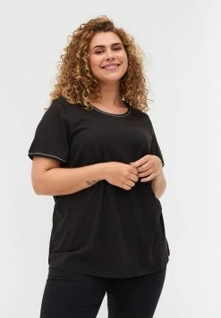 Zizzi T-shirt Imprimé - Black