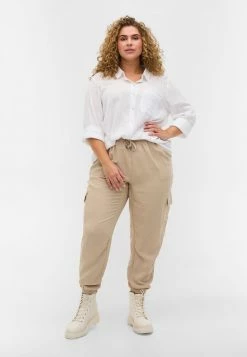 Zizzi Pantalon De Survêtement - Oxford Tan