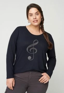 Zizzi T-shirt à Manches Longues - Blue