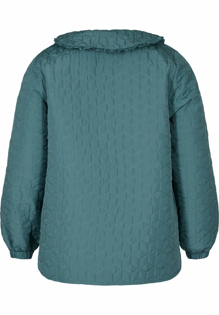 Zizzi Veste Mi-saison - Sagebrush Green 2 Zizzi Veste Mi-saison - Sagebrush Green – Image 2