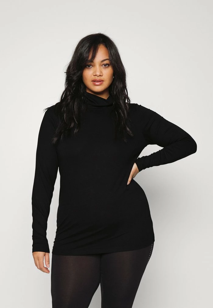 Zizzi VIVI TURTLENECK - T-shirt à Manches Longues - Black 4 Zizzi VIVI TURTLENECK - T-shirt à Manches Longues - Black – Image 4