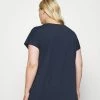 Zizzi EFANNEY BUTTON TEE - T-shirt Basique - Black Iris -France Zizzi Soldes 2022 eb03acb99699490680b187e4f30d4cca
