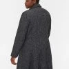 Zizzi Manteau Court - Black Solid -France Zizzi Soldes 2022 ec822db0a795415f946de932c7c4e71c