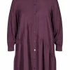 Zizzi EINFARBIGES HEMDKLEID MIT A-LINIE - Robe De Jour - Purple -France Zizzi Soldes 2022 eca4830e9fd44f9090be916236e942b5
