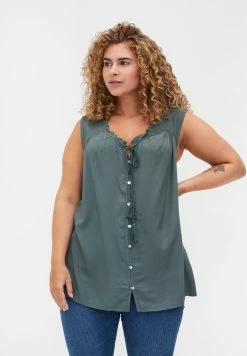 Zizzi Blouse - Balsam Green