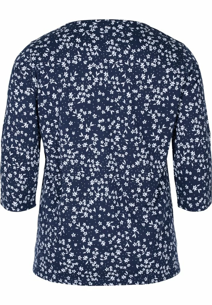Zizzi Blouse - Blue White 2 Zizzi Blouse - Blue White – Image 2