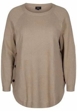 Zizzi MIT DETAILS - Pullover - Silver Mink Mel