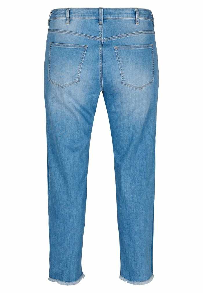 Zizzi KONTRAST - Jean Droit - Blue Denim 3 Zizzi KONTRAST - Jean Droit - Blue Denim – Image 3
