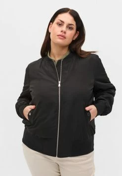 Zizzi MIT TASCHEN UND RIPP - Blouson Bomber - Black