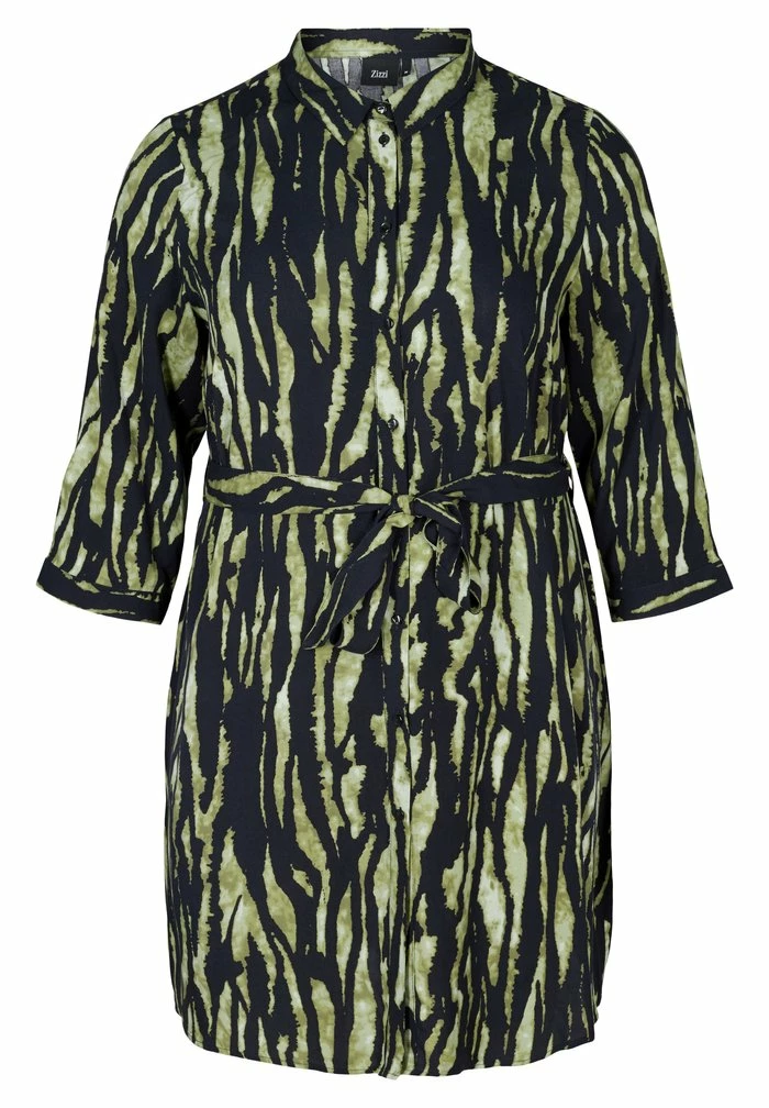 Zizzi WITH WAIST TIE - Chemisier - Green 4 Zizzi WITH WAIST TIE - Chemisier - Green – Image 4