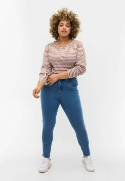 Zizzi GESTREIFTE - Blouse - Brown