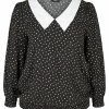 Zizzi MIT KRAGEN UND SMOCK - Blouse - Black -France Zizzi Soldes 2022 ef99ad6fdb1747cbaa5c012da3b39a2a