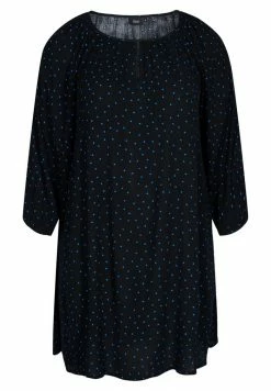 Zizzi Tunique - Black W. Blue Dot