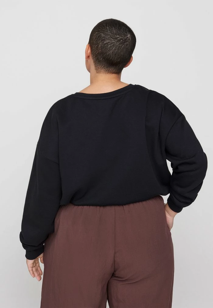 Zizzi MIT RUNDHALS - Sweatshirt - Black 3 Zizzi MIT RUNDHALS - Sweatshirt - Black – Image 3