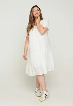 Zizzi Robe De Jour - Bright White