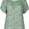 Zizzi Blouse - Light Green Leaf -France Zizzi Soldes 2022 f140d2b93c064ea1b94d256b203f2e77