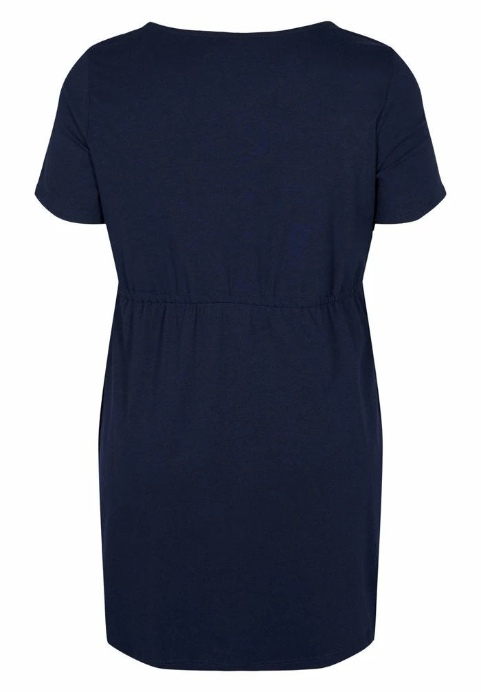 Zizzi SHORT SLEEVED - Robe De Jour - Night Sky Solid 5 Zizzi SHORT SLEEVED - Robe De Jour - Night Sky Solid – Image 5