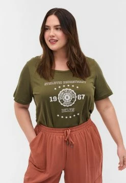 Zizzi T-shirt Imprimé - Ivy Green Athletic