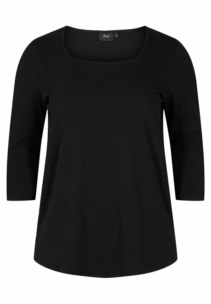 Zizzi WITH 3/4-LENGTH SLEEVES - T-shirt à Manches Longues - Black 2 Zizzi WITH 3/4-LENGTH SLEEVES - T-shirt à Manches Longues - Black – Image 2