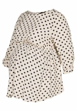 Zizzi MIT BLUMENPRINT - Blouse - Off White Dot