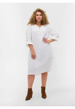Zizzi 3/4 ÄRMELN - Robe De Jour - White