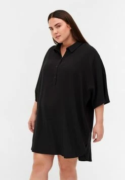 Zizzi MED KNAPPER OG KRAVE - Tunique - Black