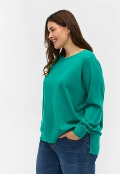 Zizzi LANGARM MIT SCHLITZ - Pullover - Parasailing Mel