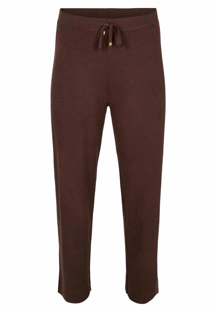 Zizzi MIT SCHNÜREN - Pantalon Classique - Coffee Bean 1 Zizzi MIT SCHNÜREN - Pantalon Classique - Coffee Bean