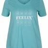Zizzi MIT V-AUSSCHNITT - T-shirt Imprimé - Aqua Sea Good F. -France Zizzi Soldes 2022 f838f29b40144d938f549d3e31995c68