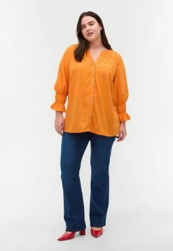 Zizzi 3/4 SLEEVES - Blouse - Tangelo