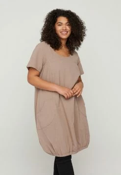 Zizzi Robe De Jour - Brown