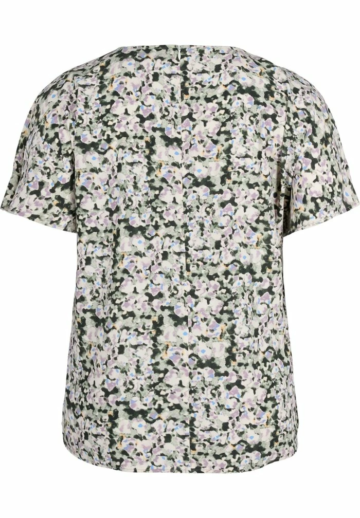 Zizzi Blouse - Green Purple Mix 5 Zizzi Blouse - Green Purple Mix – Image 5