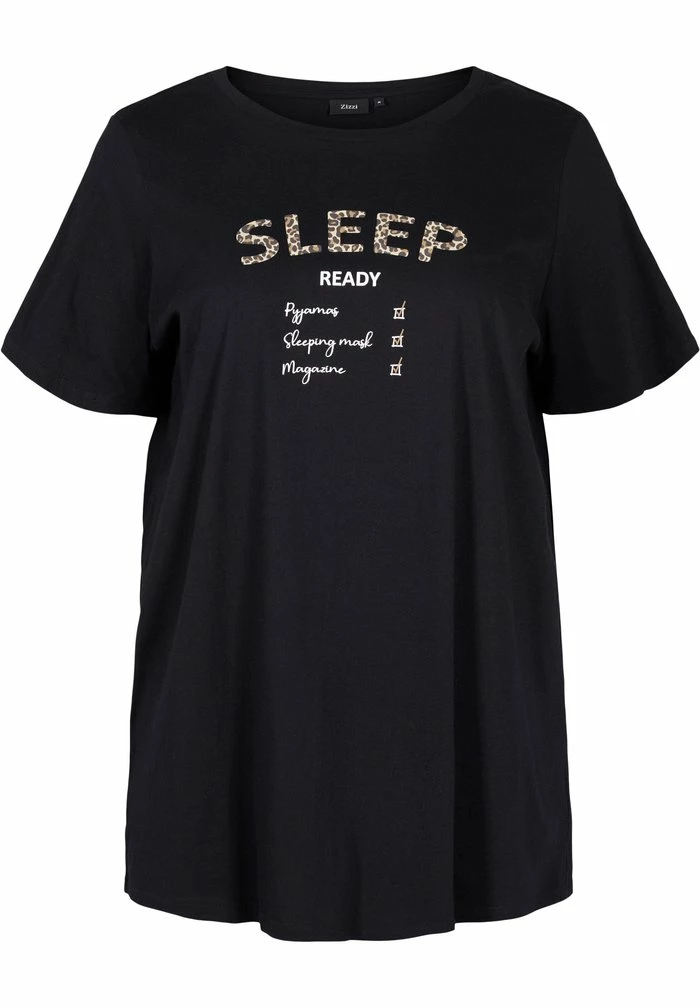 Zizzi OVERSIZE AUS - Haut De Pyjama - Black Sleep 4 Zizzi OVERSIZE AUS - Haut De Pyjama - Black Sleep – Image 4